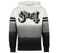 Ghost Logo Dip Dye Hoodie white black L