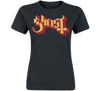 Ghost Logo Gold And Red T-Shirt black XXL