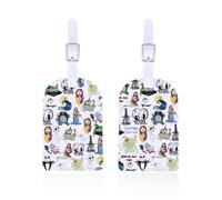 Ghost Lover Luggage Tag Horror Movie Inspired Gift Spooky Skull-Jack and Sally Fans Baggage Tag Zero Ghost Dog Merch (Night Ghost tag)