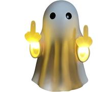 Ghost Middle Finger LED Light - Funny Halloween Decoration Novel Gift Idea - Fun Night Light Suitable for Bedroom, Living Room or Porch - Scary LED Light - Cool Prank Gift