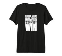 Ghost Mode No Excuses Win - Gym Motivation Gift Men Premium T-Shirt