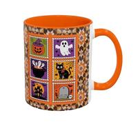 Ghost Mug, Halloween Cup Gothic Ceramic, Heat Insulation Coffee Tea Cup, Black White Durabled Drinkware Ideal for Adults Kids, Kitchen Offices Party Fall Christmas, 1 Piece