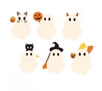 Ghost Mystery Phone Buddy,Peel-and-Stick Halloween Ghost Mini Phone Buddy Figure,Cute Strong Adhesive Cling Decoration for Smartphone,Applicable to All Models of Mobile Phones (6 pcs)