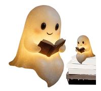 Ghost Night Light, Halloween Ghost Light, LED Book Lights Decor, Soft Glow Design, Battery Powered Display, Holiday Accent, Perfect for Room, Mantle, Kitchen, Fireplace, Bedroom, Desk