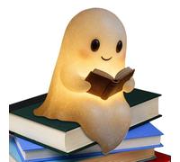 Ghost Night Light, Halloween Ghost Lights, LED Reading Book Design, Bedside Lamp for Room Mantle Kitchen Home Fireplace Farmhouse Holiday Bedroom Desk and House Decor Use