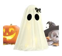 Ghost Night Light - LED Spooky Lamp, Battery Operated Decor | Holiday Table Light, Party Accent | Ghosts Nights Lights for Halloween Decorations Cloak Tabletop Seasonal Party