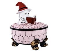 Ghost Nightlight - Book Reading Figurine Lamp for Halloween Charm, Soft Illumination with Fun Glow, Decorative Accent for Living Room, House, Offices, Bedroom and Pathway, 4.33x3.74x3.35 Inches