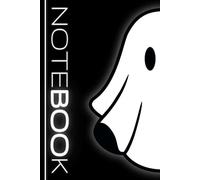 Ghost Notebook: Cute Ghost Boo Lined Journal, Adorable Ghost Gift, Halloween Gift for Someone Who Loves Spooky Ghosts or Halloween - Black