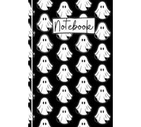 Ghost Notebook: Cute Ghost Lined Journal, Adorable Ghost Gift, Halloween Gift for Someone Who Loves Spooky Ghosts or Halloween - Black