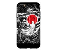 Ghost on Swing Haunted Castle Red Moon Spooky Vibe Case for iPhone 11 Pro Max