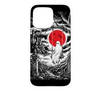 Ghost on Swing Haunted Castle Red Moon Spooky Vibe Case for iPhone 15 Pro Max