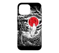 Ghost on Swing Haunted Castle Red Moon Spooky Vibe Case for iPhone 16 Pro Max