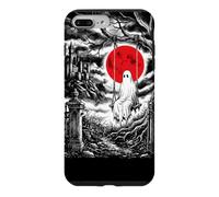 Ghost on Swing Haunted Castle Red Moon Spooky Vibe Case for iPhone 7 Plus/8 Plus