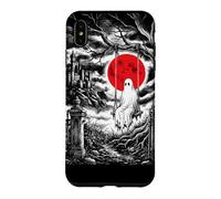 Ghost on Swing Haunted Castle Red Moon Spooky Vibe Case for iPhone XS Max