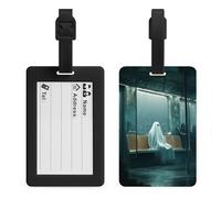 Ghost on The Seat of Subway Train Luggage Tags Bag Travel Tag