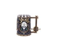 Nemesis Now Licensed Ghost Papa Emeritus III Meliora Gold Tankard, Resin w. Stainless Steel