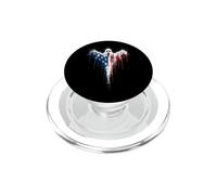 Ghost Paranormal American Flag USA Drip Graffiti Lover PopSockets PopGrip for MagSafe