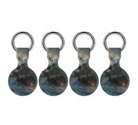 Ghost Pirate Ship in Rough Seas Waterproof Tracker Tags Case Holder Keyring 4PCS