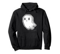 Ghost Pixel Art Lazy Halloween Costume Gaming Gamer Pullover Hoodie
