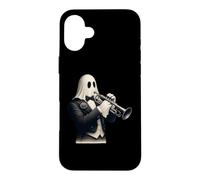 Ghost Playing Flute Musician Music Halloween Case for iPhone 16 Plus