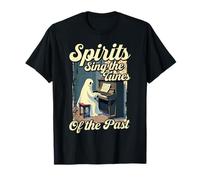 Ghost Playing Piano Spirits Sing The Tunes of The Past T-Shirt