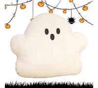 Ghost Plush - Cute Scary Ghost Decor Halloween Throw Pillow - Milk Flannel Filled Home Decor Decorative Soft Cushion for Living Room Bedroom Dorm