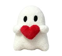 Ghost Plush Toy 20cm Cute White Ghost Soft Pillow Hold Heart
