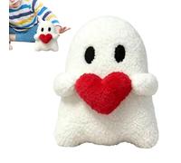 Ghost Plush Toy 7.9 Inches Soft White Ghost Throw Cushion Hold Heart