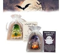 Ghost Pocket Cards, Cute Pocket Comfort Ghosts: A Hug in Your Pockets, Small Decorative Keepsake, Inspirational Gift for Friend (2pcs)