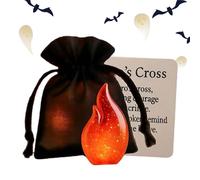 Ghost Pocket Cards - Ghost Fire Shape Portable Inspirational Card - Encouragement Souvenir for Halloween Students Teens Kids Employees Adults Colleagues Graduates Team Incentives Waiting Rooms Home