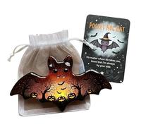 Ghost Pocket Cards Hallowee Ghosts Pocket Hug Emotion Support Ghost With Inspirational Card Cute Mini Charm Emotional Support Token Halloween Positive Motivitional Gifts for Friends Colleagues Family