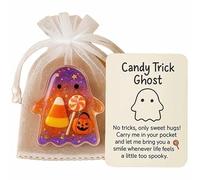 Ghost Pocket Cards Hallowee Ghosts Pocket Hug Emotion Support Ghost With Inspirational Card Cute Mini Charm Emotional Support Token Halloween Positive Motivitional Gifts for Friends Colleagues Family