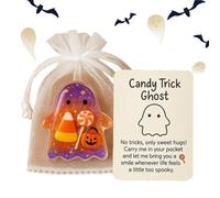 Ghost Pocket Cards | Portable Flame Size for Encouragement Message | Uplifting Halloween Gift for Students, Teens & Adults | Travel, Meetings, Waiting Rooms & Teams