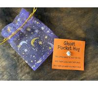 Ghost Pocket Hug: Halloween Present Gift, Spooky Cute Card Accessory Trinket Charm, Small Card Party Bag Favour Fillers, Kids Trick or Treat