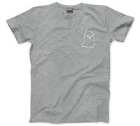 Ghost Pocket Logo Men's Unisex T-Shirt - Heather Grey X-Large