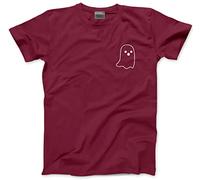 Ghost Pocket Logo Men's Unisex T-Shirt - Maroon Large