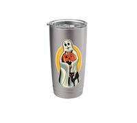Ghost Pumpkin Black Cat Jack-o-Lantern Stainless Steel Insulated Tumbler