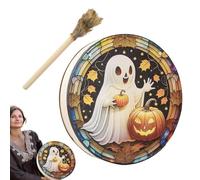 Ghost Pumpkin Drum, Shamanic Drums - Instrumental Shaman Drum Ghost Pumpkin,Instrumental Shaman Ghost Pumpkin Drum, Shaman Hand Drum with for Music