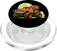 Ghost Pumpkin Riding Monster Truck Lazy Halloween kids Boys PopSockets PopGrip for MagSafe