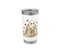 Ghost Pumpkin Spice Latte Vintage Cozy Fall Graphic Stainless Steel Insulated Tumbler