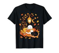Ghost Reading Book Fall Autumn Book Lover Bookworm Halloween Value Graphic T-Shirt
