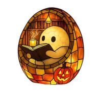 Ghost Reading Book Lamp, Adorable Ghost Reading Night Light Halloween Decor, Cute Ghost Reader LED Light for Reading Corner Bedroom,Halloween Bookish Aesthetic Lamp, Bedroom Study Room Decor (1 PCS)