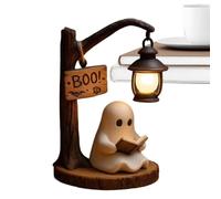Ghost Reading Lantern - Longlasting Reading Corner Light | Portable 3D Resin Aesthetic Lantern for Indoor Decorations Living Room Bedroom Kids Adults Book Lover Halloween