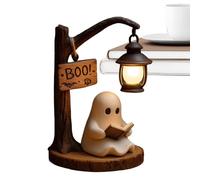 Ghost Reading Lantern - Reading Corner Light,3D Resin Aesthetic Lantern for Indoor Decorations Living Room Bedroom Kids Adults Book Lover Halloween
