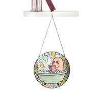 Ghost Reading Ornament, Acrylic Ghost Ornament Stained Panel, Exquisite Versatile Home Pendant Decor for Hotel Bedroom Living Room