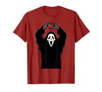 Ghost Red Heart Hands Scary Face Halloween Valentines Day T-Shirt