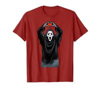 Ghost Red Heart Hands Scary Face Halloween Valentines Day T-Shirt