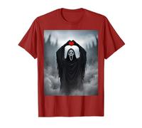 Ghost Red Heart Hands Scary Face Horror Poster Halloween T-Shirt
