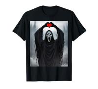 Ghost Red Heart Hands Scary Face Horror Poster Halloween T-Shirt