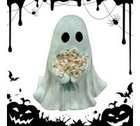 Ghost Resin Ghost Decorations with 20 cm Flowers, Hot Decoration for Desk Chamber, Living Room, Bookshelf, , Table, Window, Residence Party